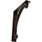 Ekena Millwork Legacy Wrought Iron Bracket, (Triple center brace), Antiqued Bronze 2"W x 10"D x 12"H BKTM02X10X12TLEABZ - alternate 1